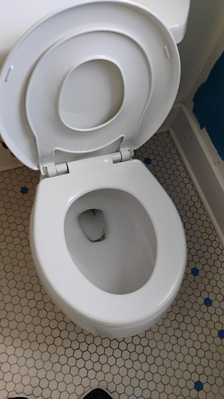 Same toilet after cleaning